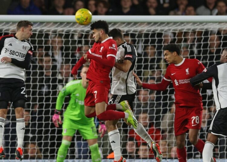 Luis Díaz no perdona: gol con el Liverpool en la semifinal contra Fulham