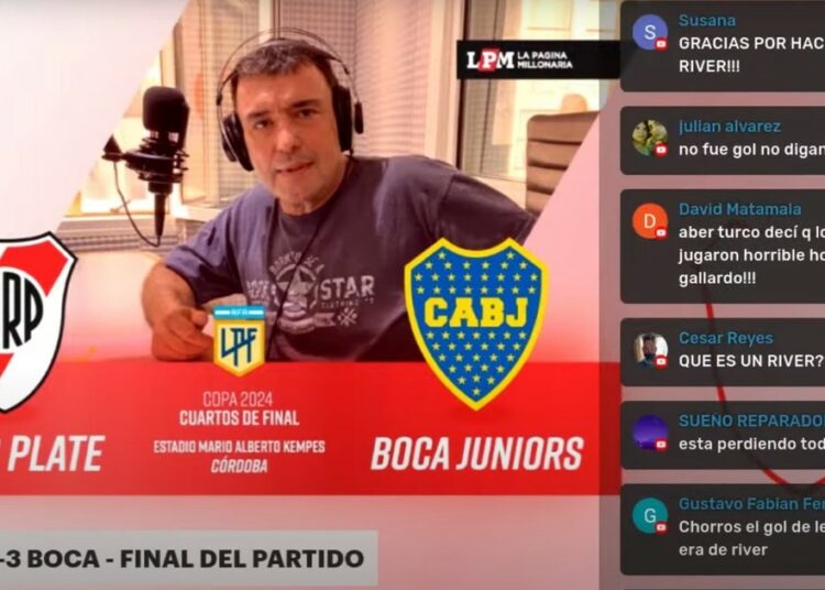 El exabrupto de Costa Febre mientras relataba la derrota de River ante Boca: "Me quiero cortar..." :: Olé