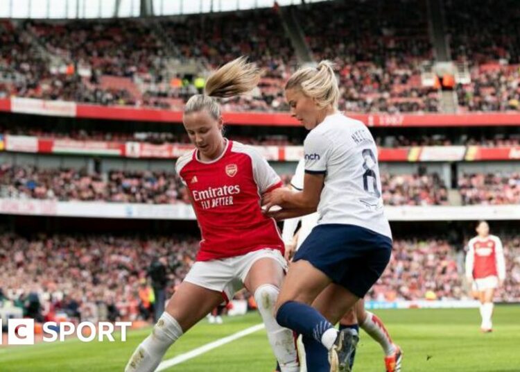 Arsenal play Tottenham at Emirates Stadium