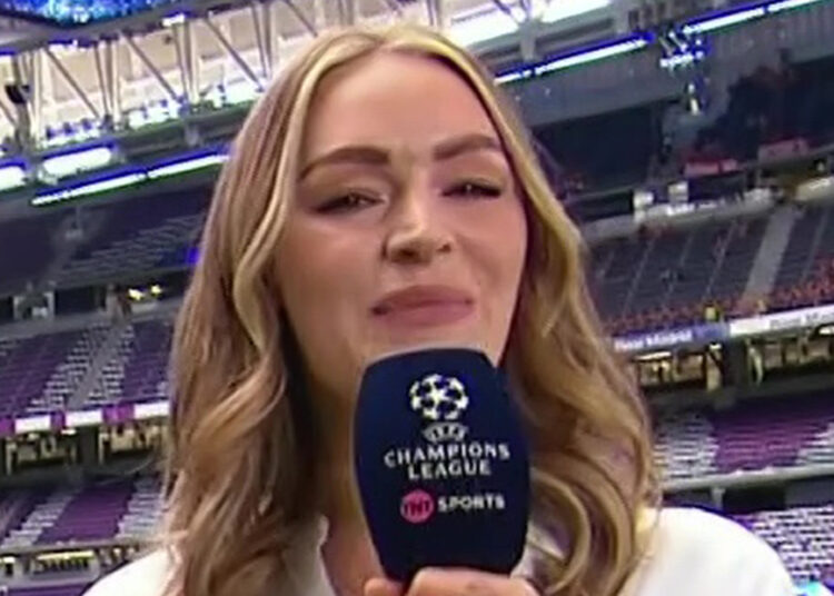 Laura Woods cautiva a los fanáticos con un atuendo 'espectacular' en vivo por TNT Sports para el choque de la Liga de Campeones Real Madrid vs Bayern Munich