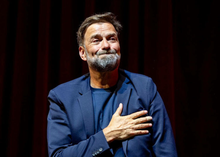 LIVERPOOL, ENGLAND - Monday, May 27, 2024: Jürgen Klopp during An Evening with Jürgen Klopp' an event at the Liverpool Arena celebrating Klopp's nine years as manager of Liverpool Football Club. (Photo by Ryan Brown/Propaganda)