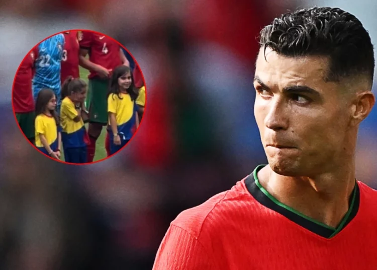 Video: emocionante reacción de niña tras tocar a Cristiano Ronaldo en Eurocopa