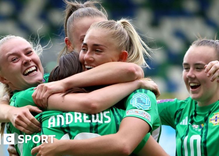 Northern Ireland celebrate a goal