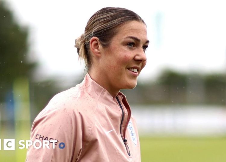 England goalkeeper Mary Earps in training