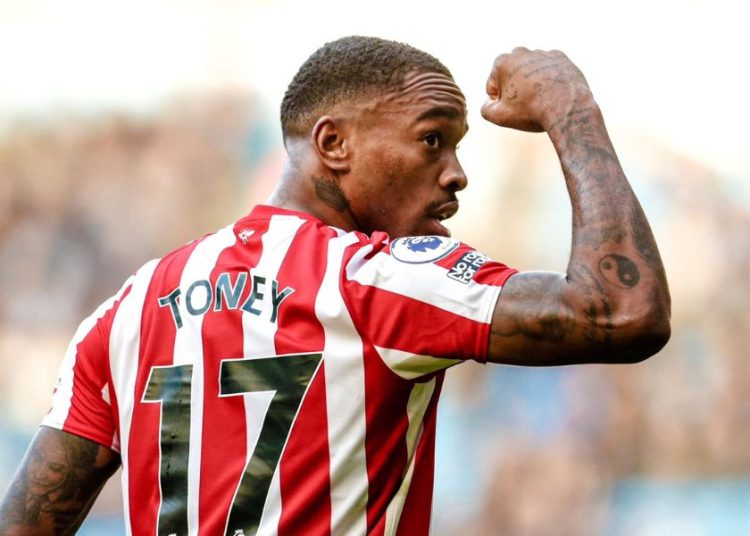 Brentford striker Ivan Toney