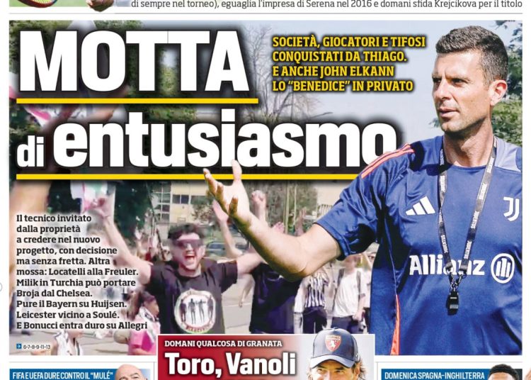 El entusiasmo de Motta en la Juventus, el Inter armado, decreto reducido el 12 de julio