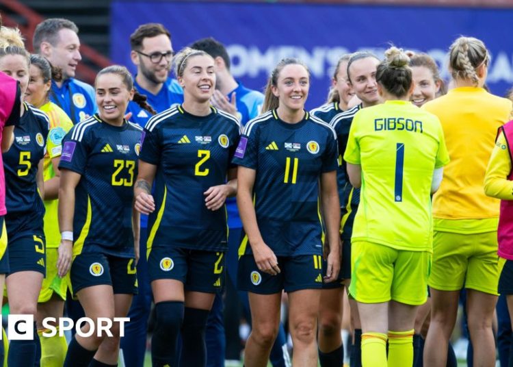 Scotland players celebrating