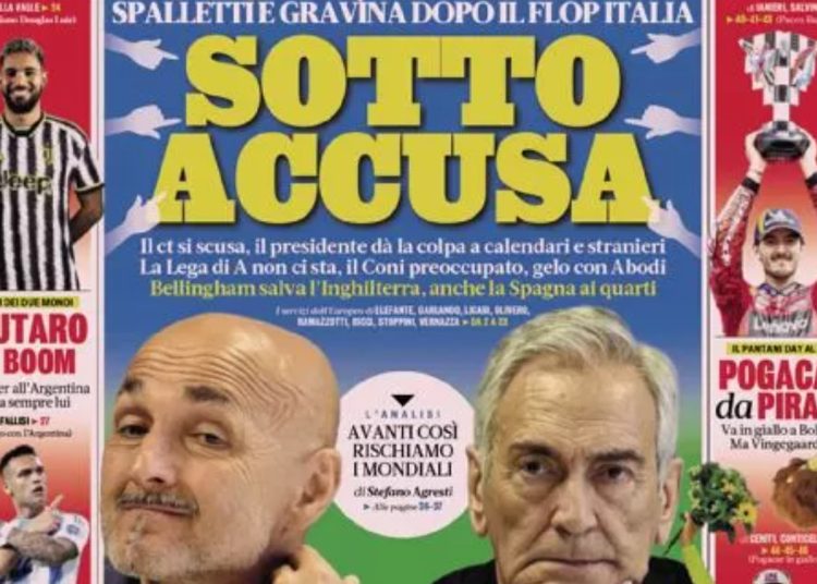 Los periódicos de hoy – Spalletti y Gravina se niegan a dimitir tras la debacle de la Eurocopa 2024, Douglas Luiz ficha por la Juve