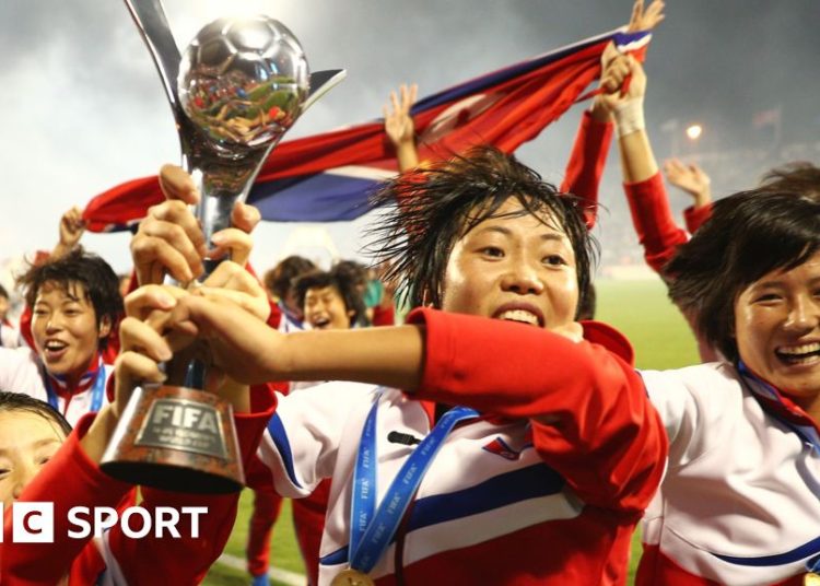 North Korea's players celebrate winning the under-20 Women's World Cup in 2016