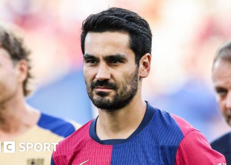 Ilkay Gundogan during a pre-season friendly for Barcelona in August 2024