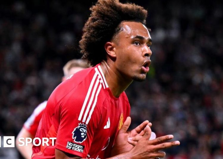 Joshua Zirkzee scored the winner on his Manchester United debut