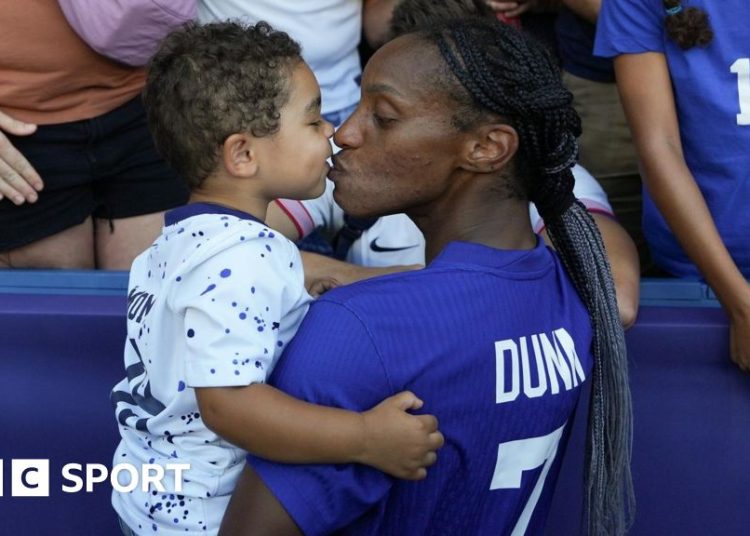 Crystal Dunn and her son Marcel