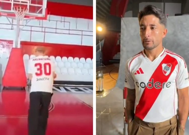 Video: el talento oculto de Casco y el triplazo de Mastantuono en modo básquet :: Olé