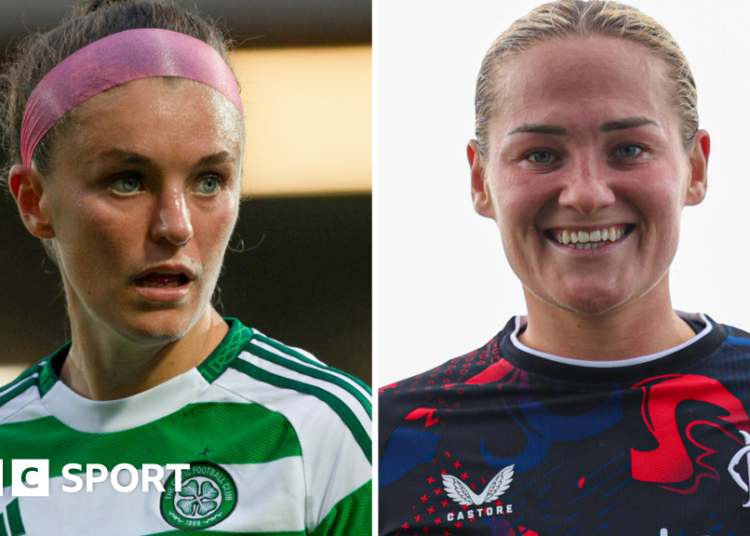 Celtic's Caitlin Hayes and Rangers' Emily Wilkinson